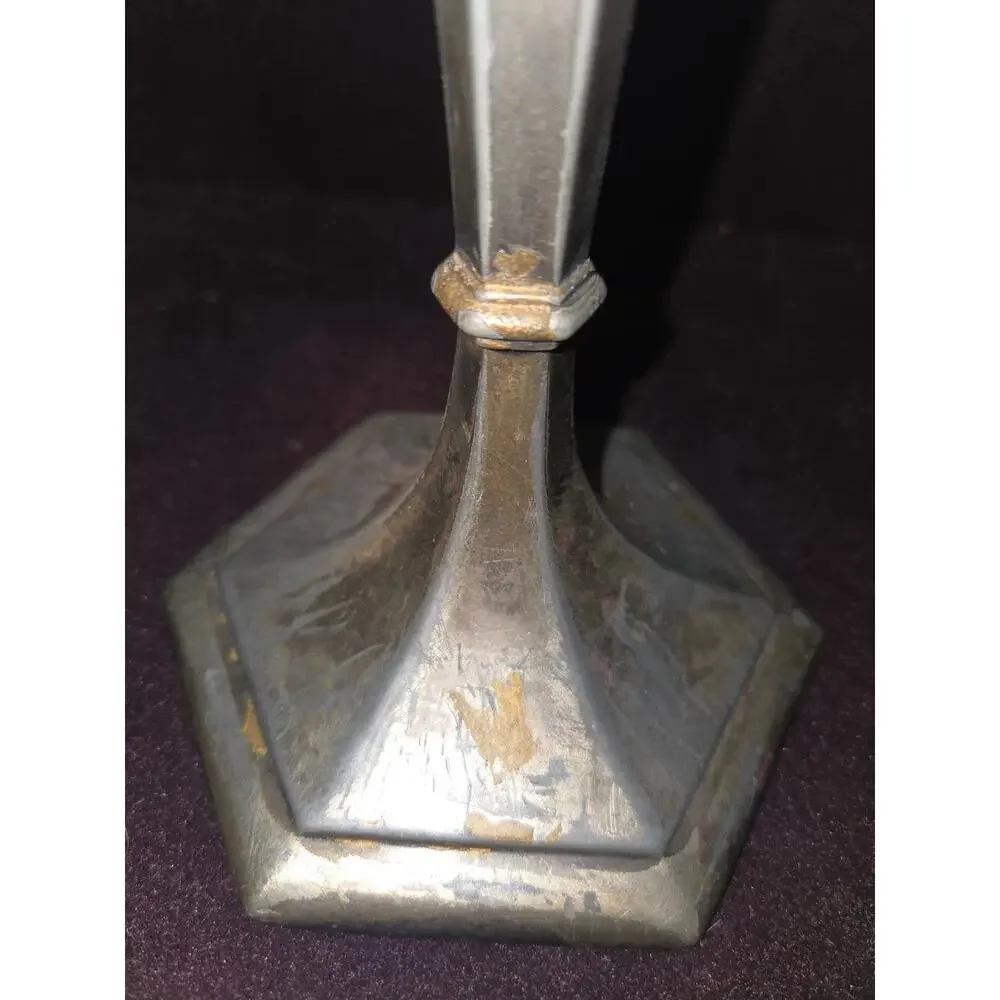 Vintage Weidlich Brothers Silver Plate Candlestick Holder Art Deco #2226 WB Mfg